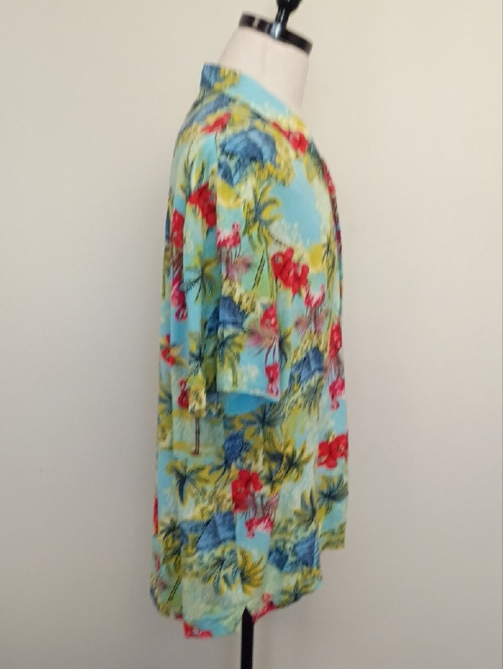 George Tropical Floral Hawaiian Camp Shirt Size Large - Picture 5 of 8